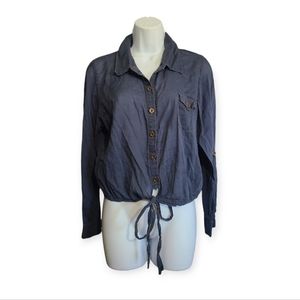 Blue Button Up Long Sleeve sz XL